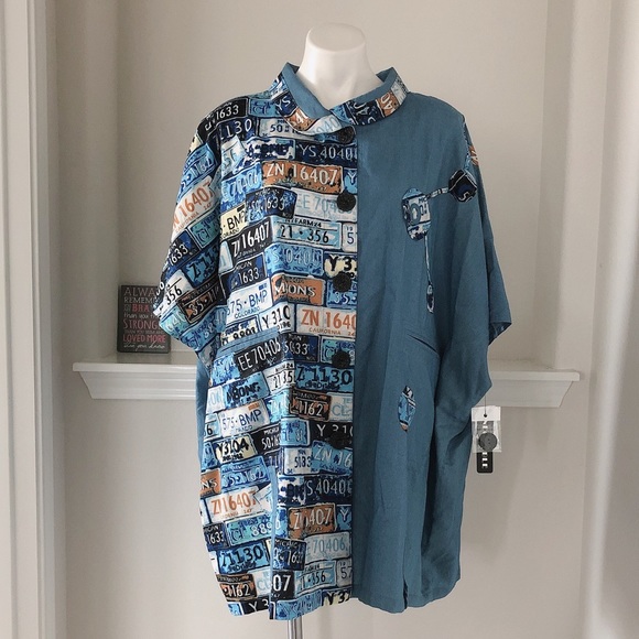 Neo Noble Cocoon Shirt License Plate Color Block Size L - Picture 5 of 13